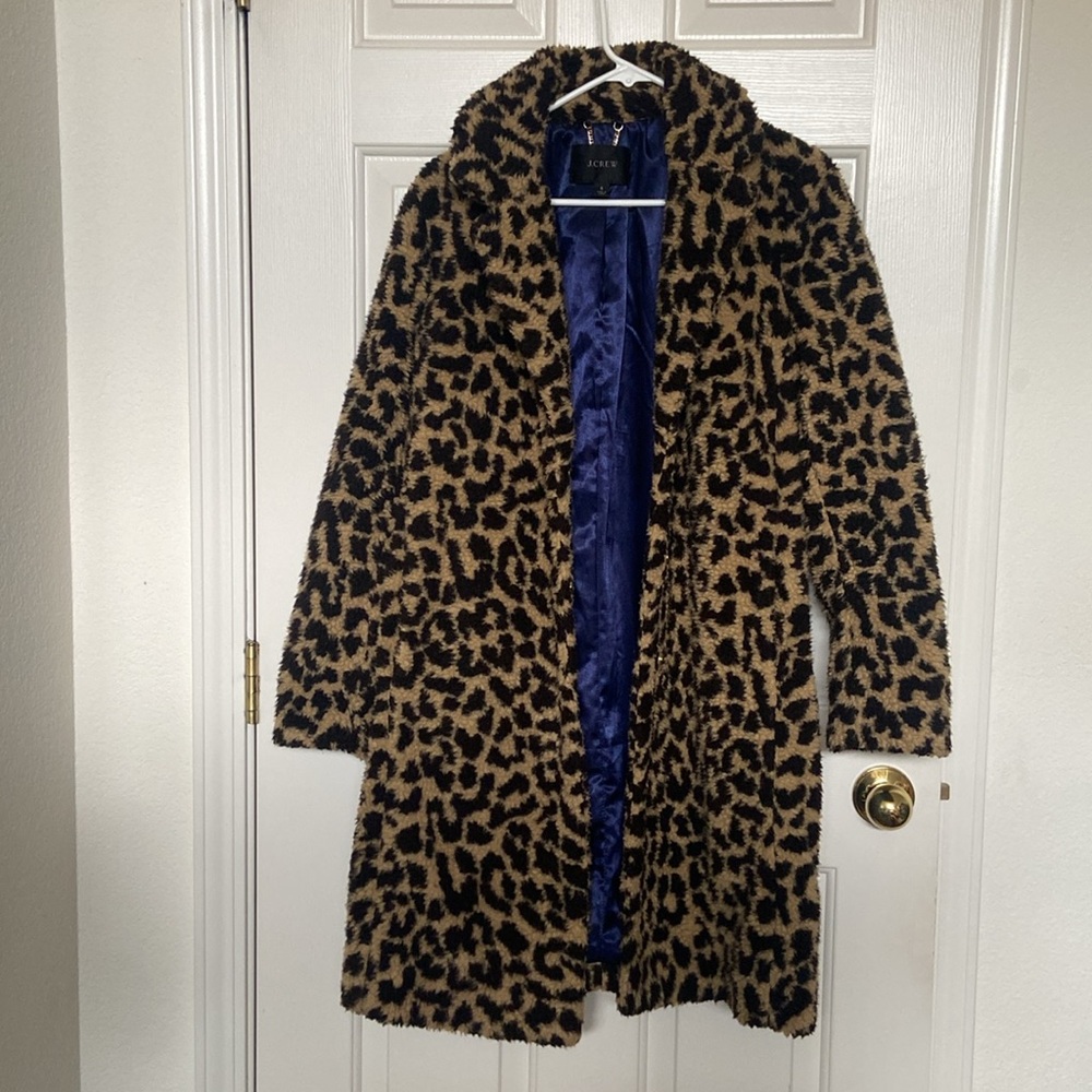 J. Crew Leopard Teddy Jacket leopard print - Picture 7 of 13